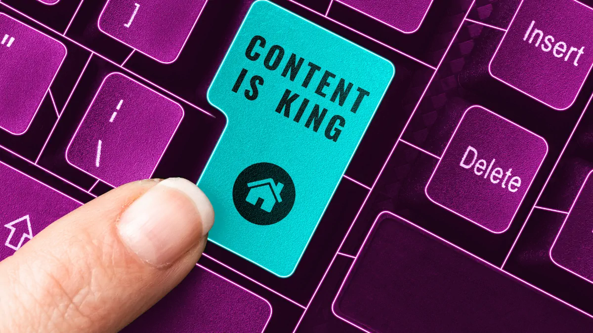 Content Creation, a keyboard with a Content is King key.